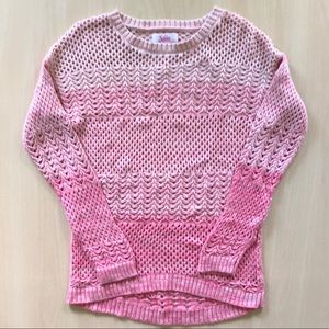 Justice Girls Size 12 Pink Ombré Knit Sweater